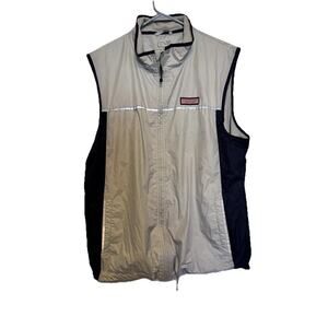 Vineyard Vines Performance Mens Large Nor’easter Vest Vented Reflective Gray